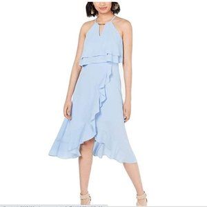 Kensie Sleeveless Halter Ruffled Popover Dress NWT